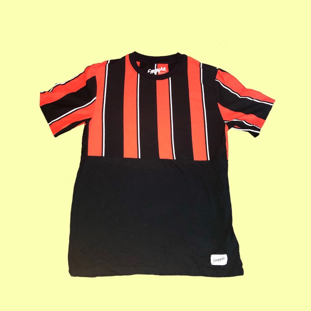 Empyre Orange and Black Oversized Skater Shirt
